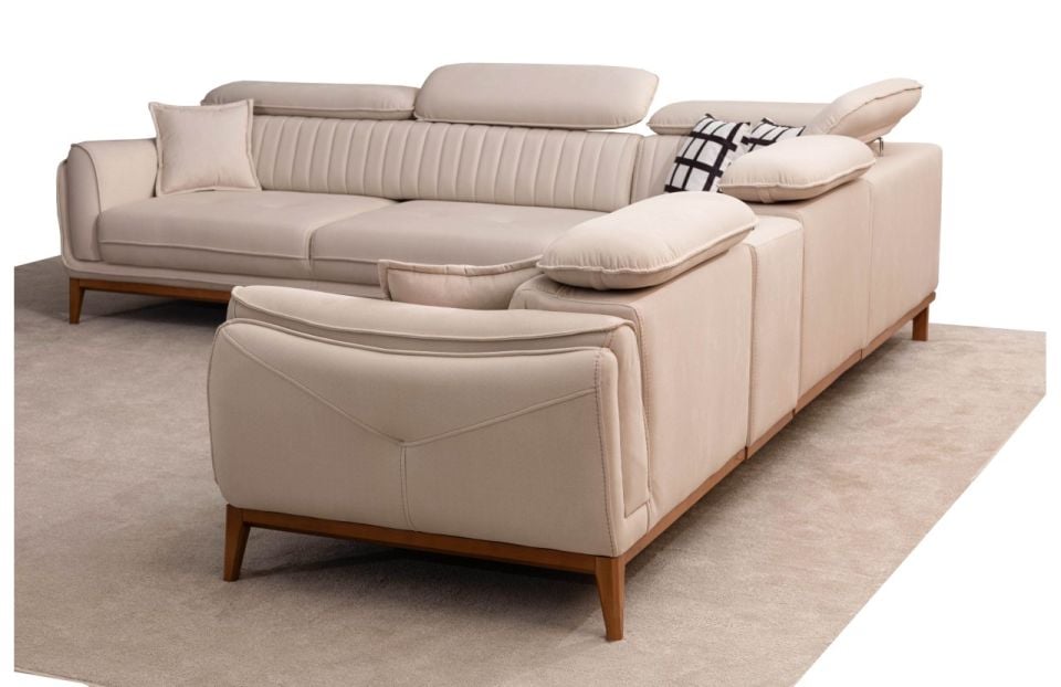 Milas Köşe Koltuk Takımı Krem