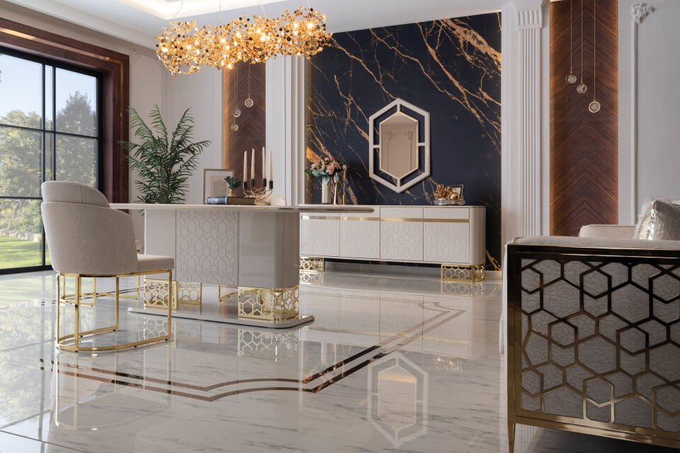 Fendi Lüks Yemek Odası Takımı