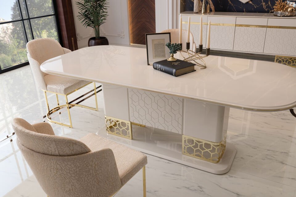 Fendi Lüks Yemek Odası Takımı