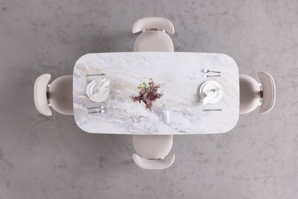 Pastel Yemek Odası Takımı
